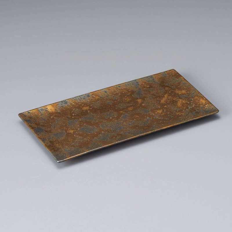 金正陶器 金タタキ27cm長角皿 1個(ご注文単位1個)【直送品】