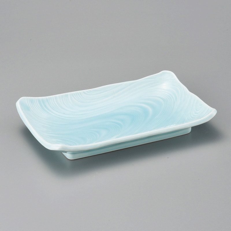 金正陶器 青磁流水長角9.0皿 1個(ご注文単位1個)【直送品】