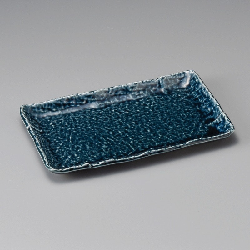 金正陶器 紺釉9.0長角皿 1個(ご注文単位1個)【直送品】