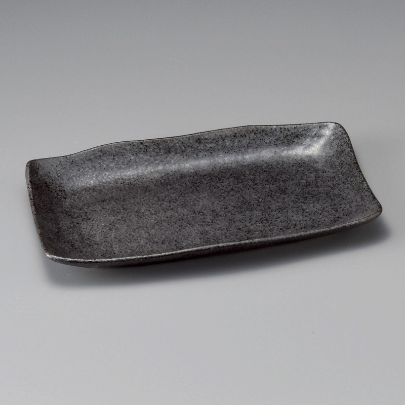 金正陶器 いぶし黒10.0ホッケ皿 1個(ご注文単位1個)【直送品】