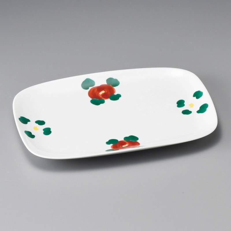 金正陶器 山茶花12吋長角皿 1個(ご注文単位1個)【直送品】