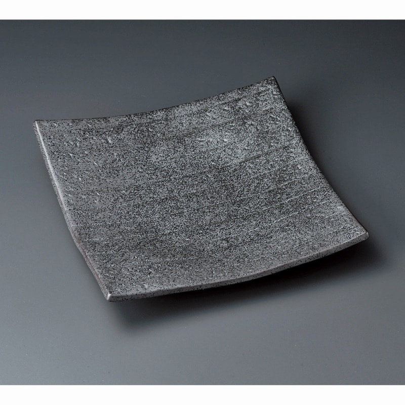 金正陶器 南蛮黒結晶正角大皿 1個（ご注文単位1個）【直送品】