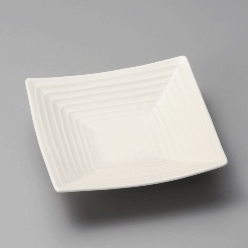 金正陶器 白釉定窯正角6.0高台皿 1個（ご注文単位1個）【直送品】