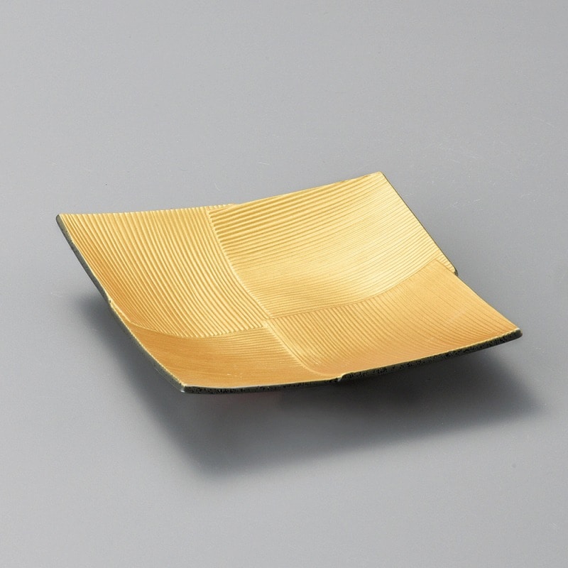 金正陶器 朧金市松正角皿 1個（ご注文単位1個）【直送品】