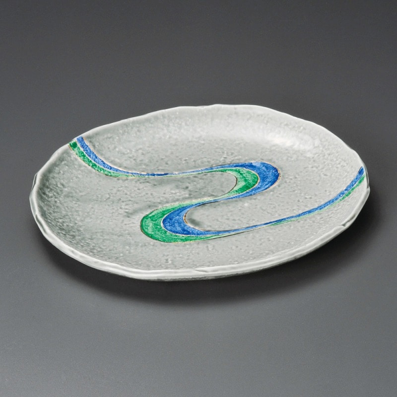 金正陶器 ねずみ流水7.0丸皿 1個（ご注文単位1個）【直送品】