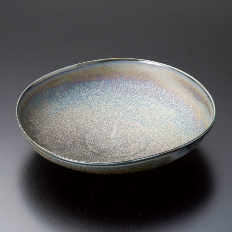 金正陶器 虹彩結晶ﾅﾃﾞ角深皿(大) 1個（ご注文単位1個）【直送品】