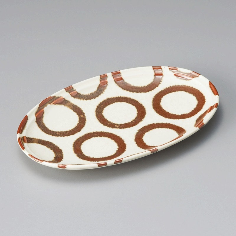 金正陶器 カカオリング楕円皿 1個(ご注文単位1個)【直送品】
