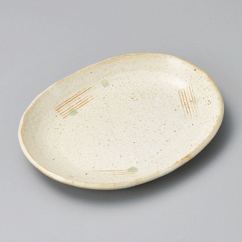 金正陶器 白唐津6.0小判皿 1個(ご注文単位1個)【直送品】