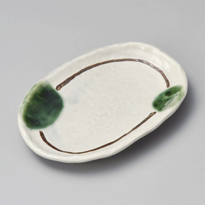 金正陶器 オリベサビ6.0小判皿 1個(ご注文単位1個)【直送品】