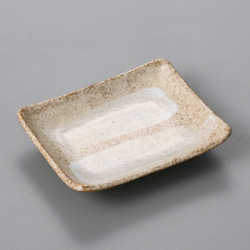 金正陶器 茶粉引刷毛のり皿 1個(ご注文単位1個)【直送品】