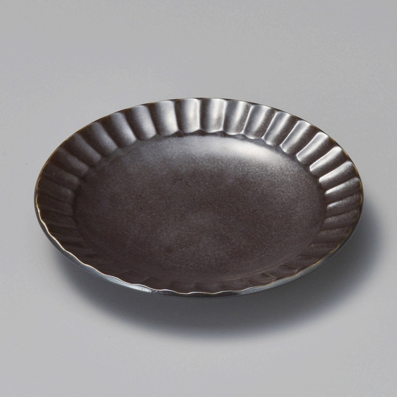 金正陶器 黒ﾏｯﾄ4.0皿 1個（ご注文単位1個）【直送品】