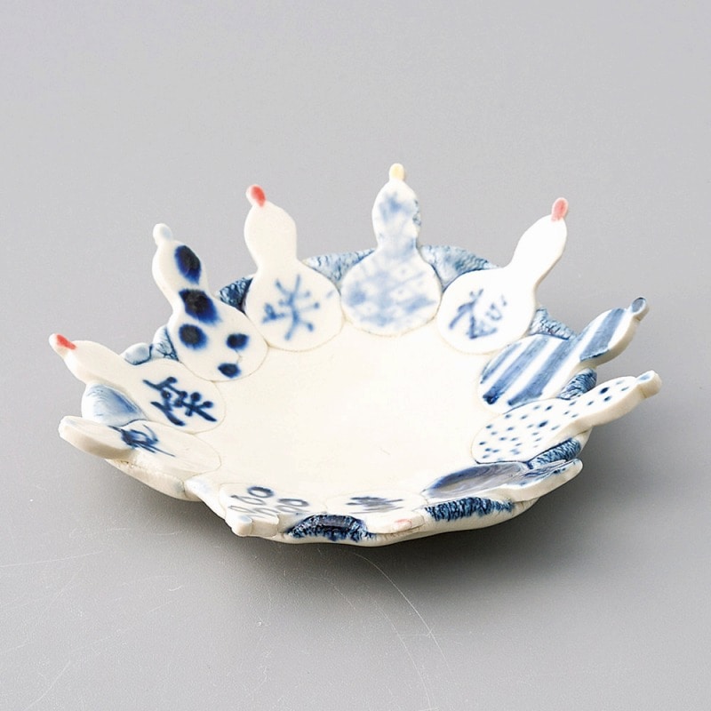 金正陶器 呉須瓢くすぐる皿 1個(ご注文単位1個)【直送品】