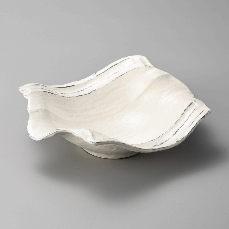 金正陶器 炭化土粉引両上り8.5鉢 1個(ご注文単位1個)【直送品】