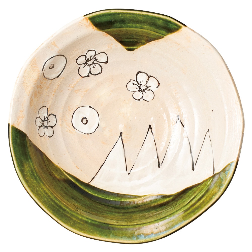 金正陶器 織部8.0丸鉢 1個（ご注文単位1個）【直送品】