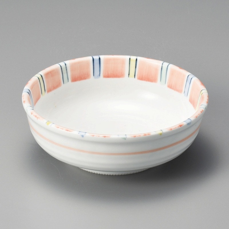 金正陶器 赤だみ十草5.5丸鉢 1個（ご注文単位1個）【直送品】