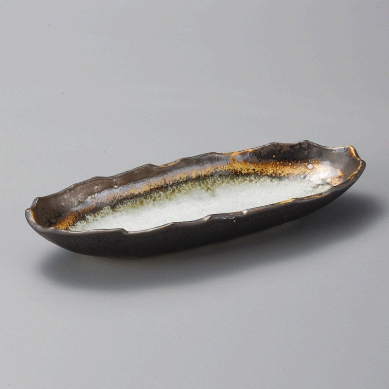 金正陶器 あかね雲楕円鉢 1個(ご注文単位1個)【直送品】