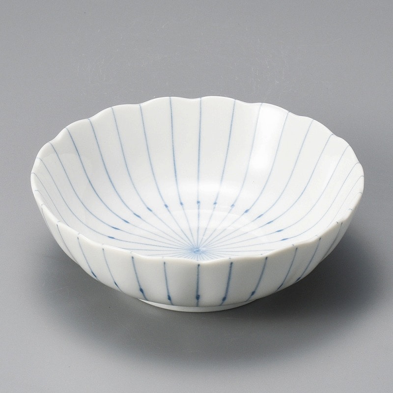 金正陶器 ピンストライプ菊型4.5鉢 1個(ご注文単位1個)【直送品】