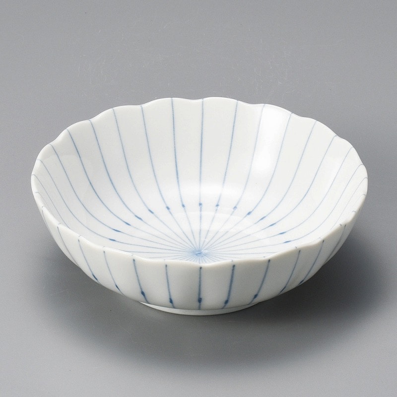 金正陶器 ピンストライプ菊型5.0鉢 1個(ご注文単位1個)【直送品】