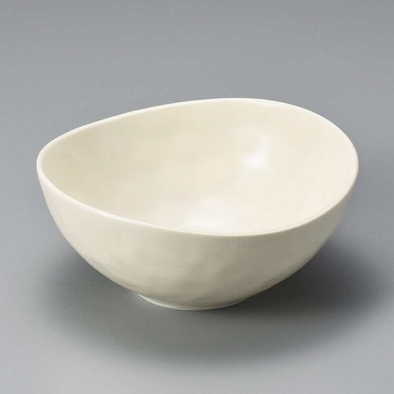 金正陶器 アイボリーマット楕円4.0鉢 1個(ご注文単位1個)【直送品】