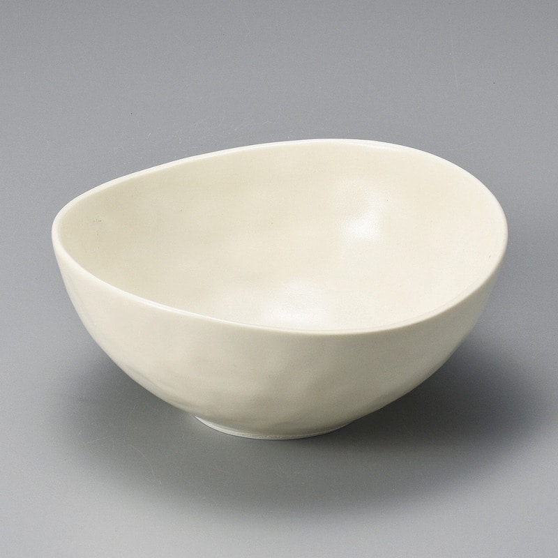 金正陶器 アイボリーマット楕円5.0鉢 1個(ご注文単位1個)【直送品】