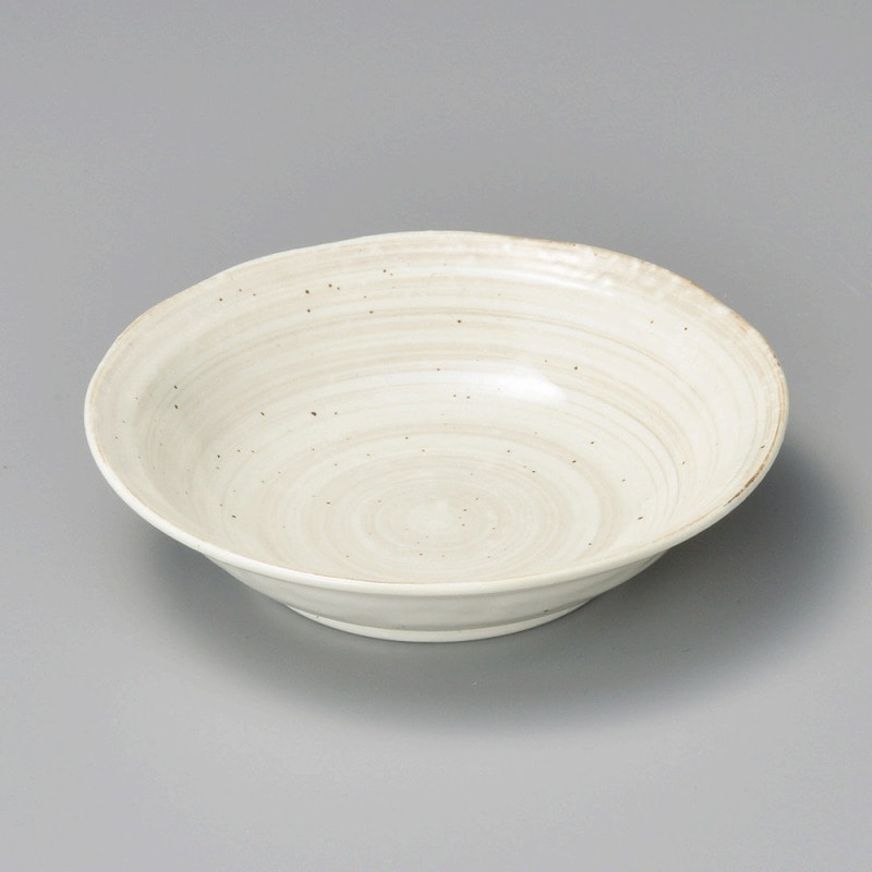 金正陶器 うず粉引5.0浅鉢 1個（ご注文単位1個）【直送品】