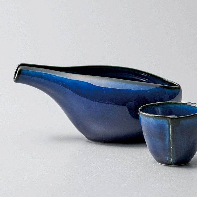 金正陶器 ﾅｽ紺ﾊｽ冷酒器 1個（ご注文単位1個）【直送品】