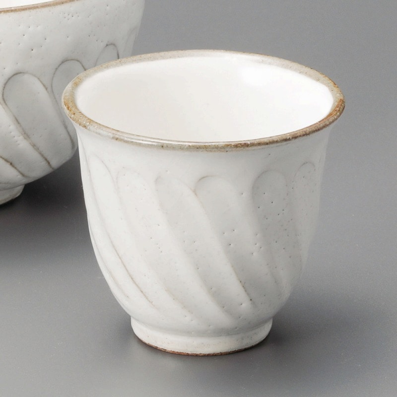 金正陶器 粉引ねじりSSカップ 1個(ご注文単位1個)【直送品】