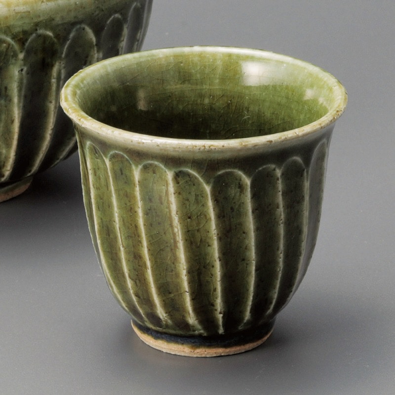 金正陶器 織部しのぎSSカップ 1個(ご注文単位1個)【直送品】