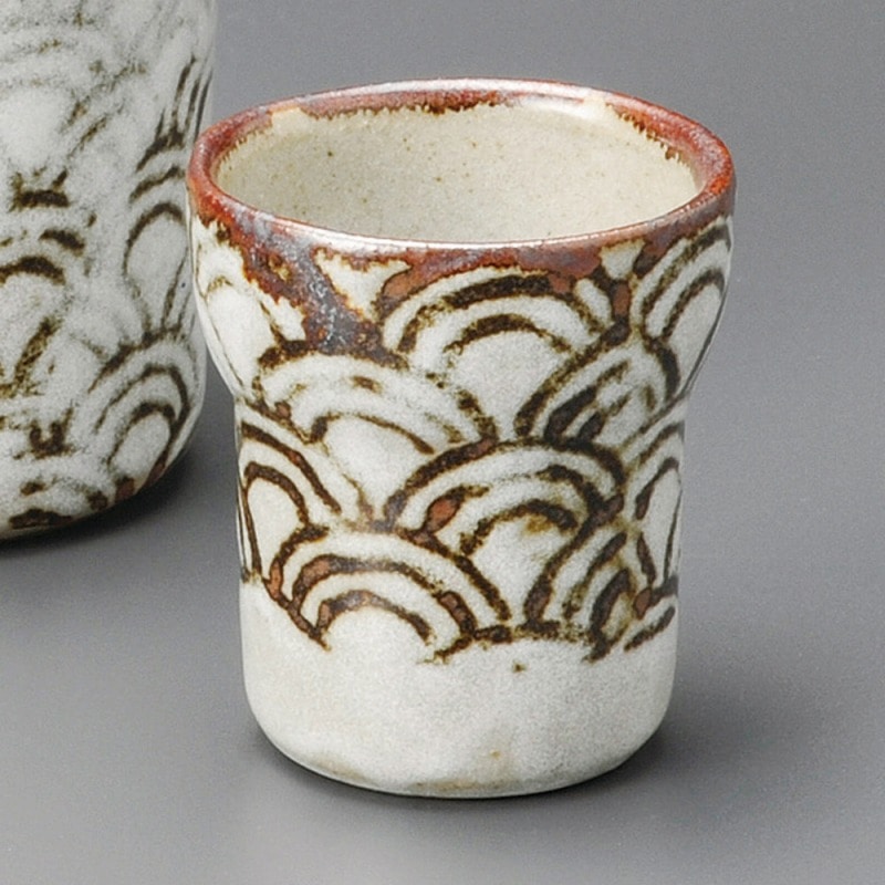 金正陶器 唐津波冷酒盃 1個(ご注文単位1個)【直送品】