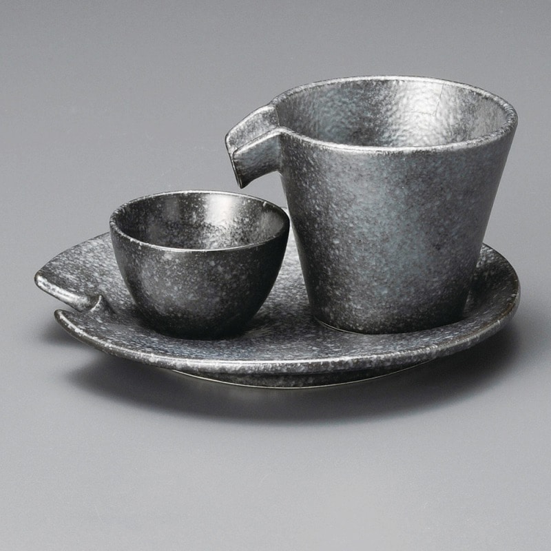 金正陶器 銀黒受皿 1個(ご注文単位1個)【直送品】