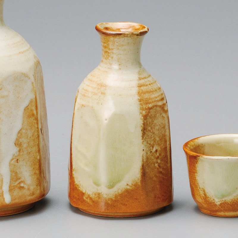 金正陶器 伊賀灰釉八角形徳利(小) 1個(ご注文単位1個)【直送品】