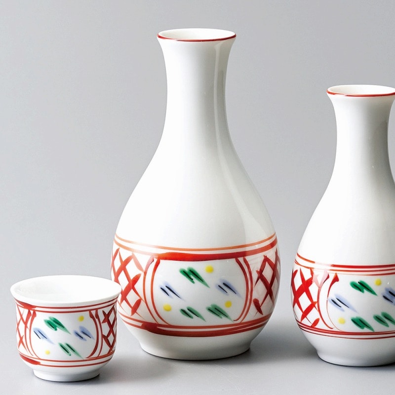 金正陶器 赤絵間取徳利(大) 1個(ご注文単位1個)【直送品】