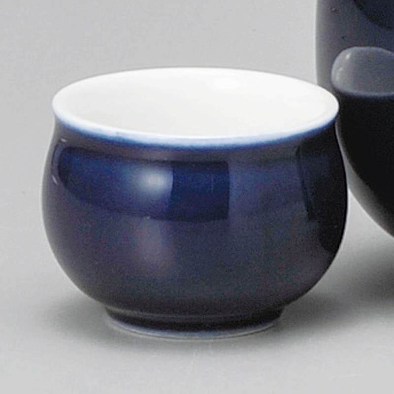 金正陶器 ネイビー反ぐい呑み 1個(ご注文単位1個)【直送品】