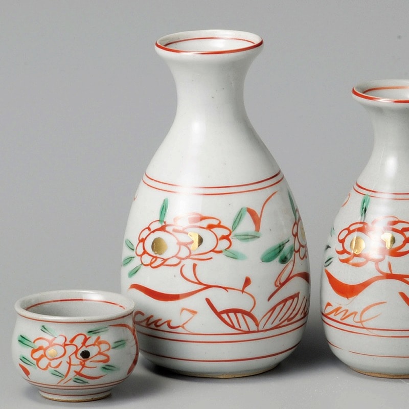 金正陶器 赤絵花大徳利 1個(ご注文単位1個)【直送品】