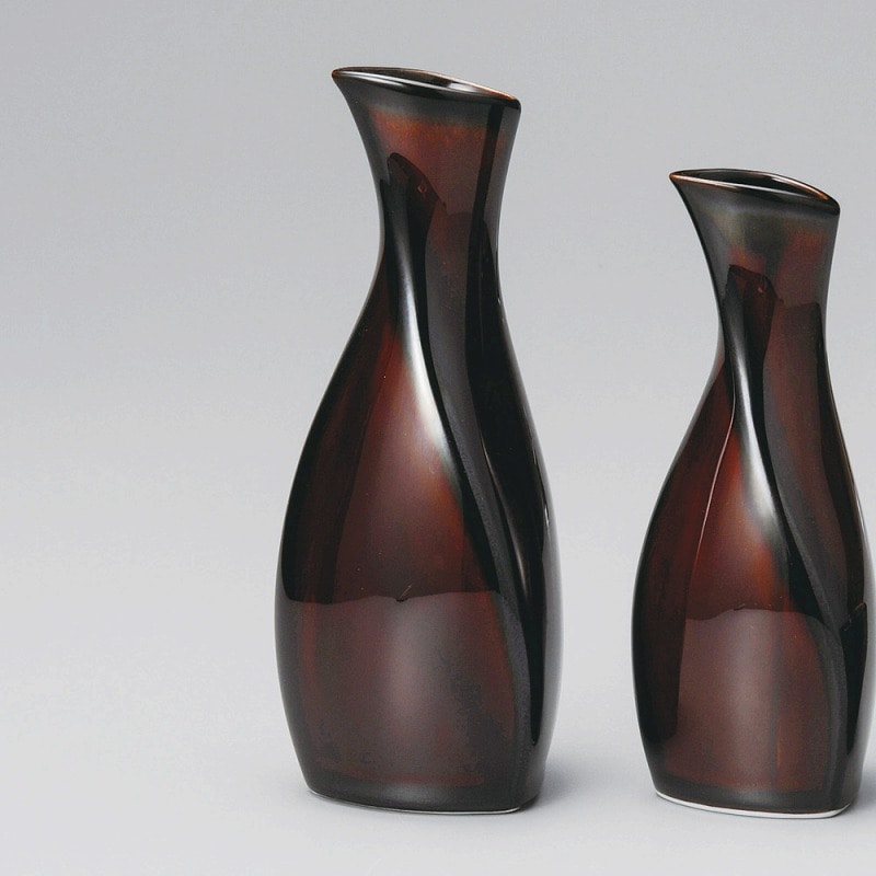 金正陶器 うるしブラウンオリメ徳利(大) 1個(ご注文単位1個)【直送品】