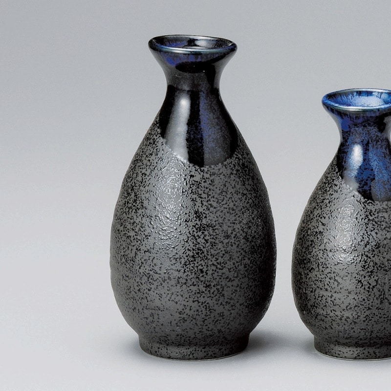 金正陶器 黒吹青流し大徳利 1個(ご注文単位1個)【直送品】