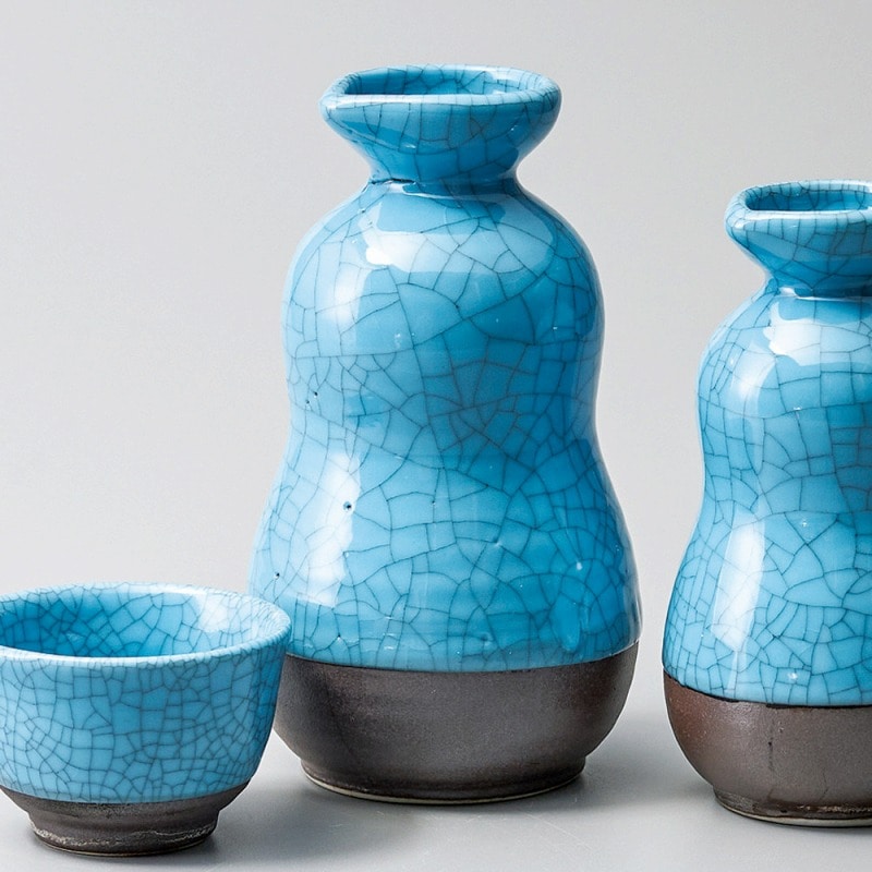 金正陶器 墨貫入 ブルー2号徳利 1個(ご注文単位1個)【直送品】