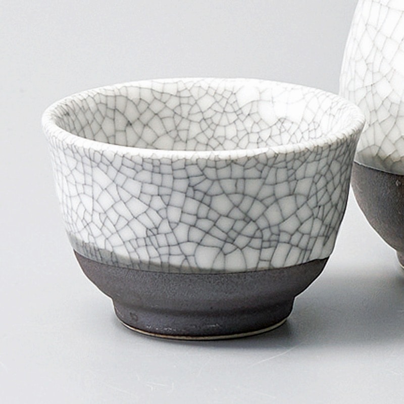 金正陶器 墨貫入 白ぐい呑 1個(ご注文単位1個)【直送品】