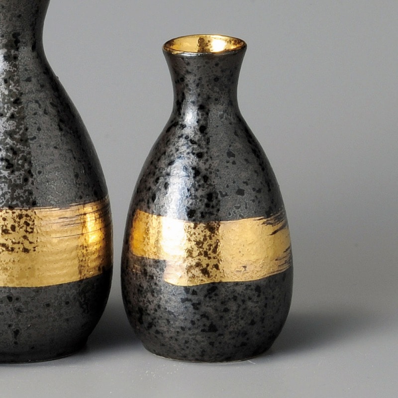 金正陶器 黒鉄錆金刷毛目徳利(小) 1個(ご注文単位1個)【直送品】