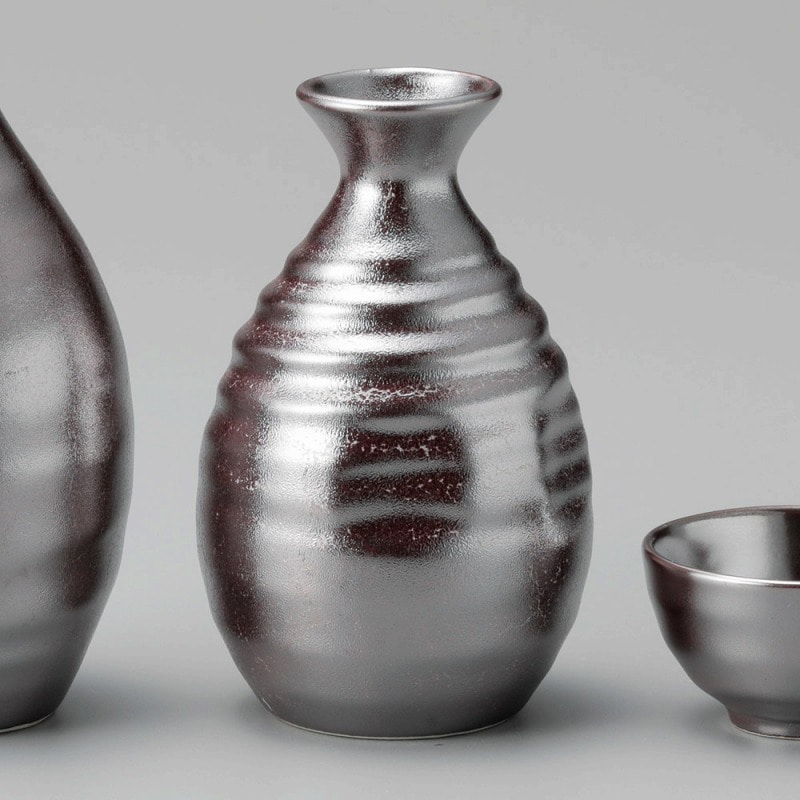 金正陶器 紅銀彩徳利(小) 1個(ご注文単位1個)【直送品】