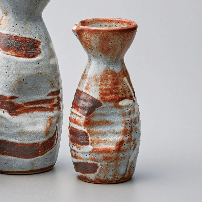 金正陶器 銀志野芦(土物)1合徳利 1個(ご注文単位1個)【直送品】