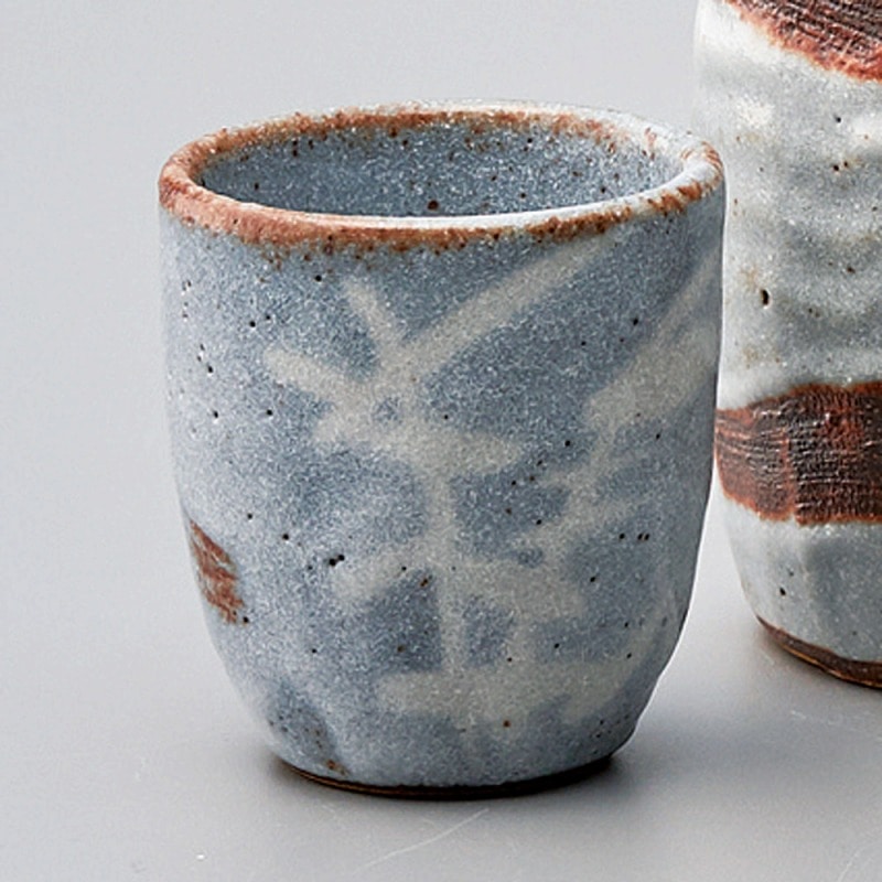 金正陶器 銀志野芦(土物)大ぐい呑み 1個(ご注文単位1個)【直送品】