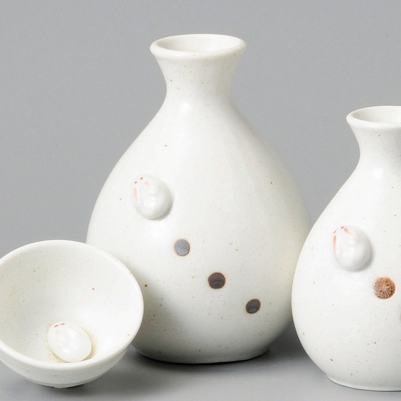 金正陶器 うさぎ徳利(白)大 1個(ご注文単位1個)【直送品】