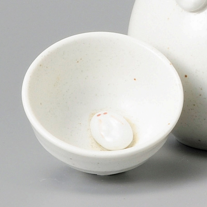 金正陶器 うさぎ盃(白) 1個(ご注文単位1個)【直送品】