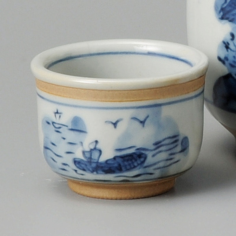 金正陶器 古染山水ぐい呑 1個(ご注文単位1個)【直送品】