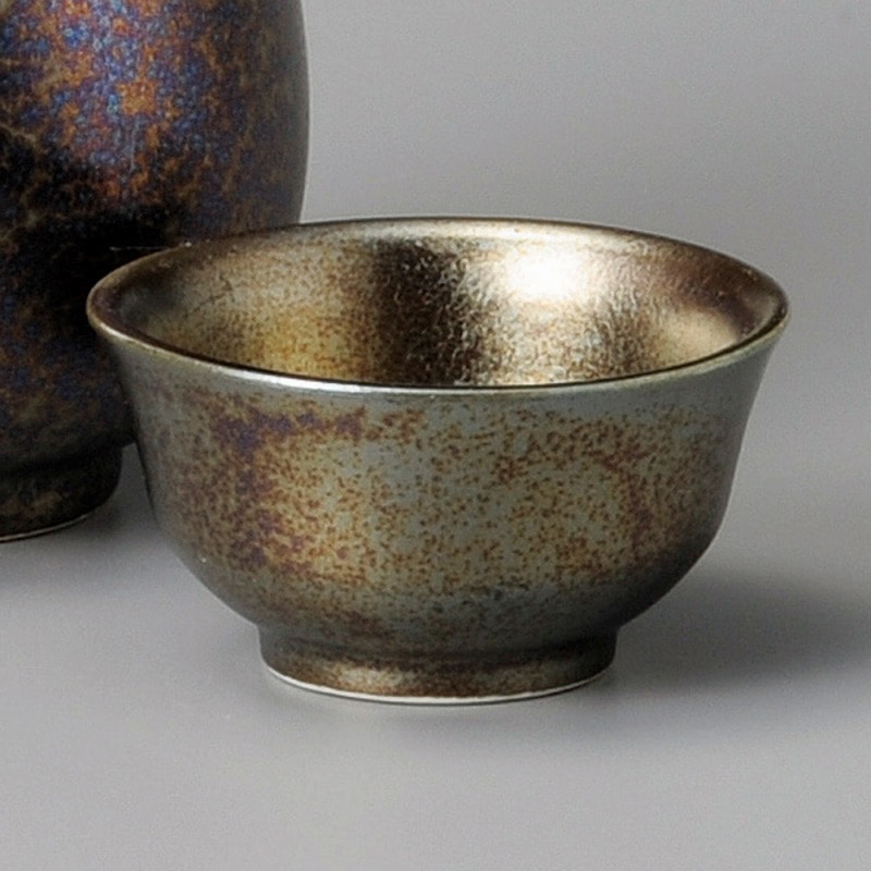 金正陶器 虹彩盃(黒) 1個（ご注文単位1個）【直送品】