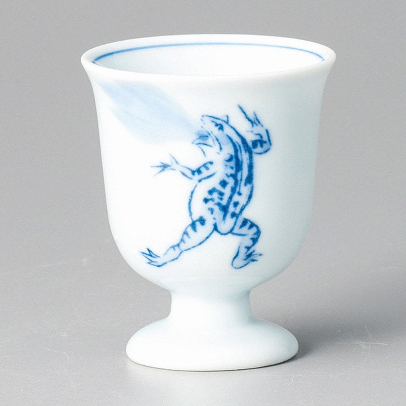 金正陶器 鳥獣戯画高台盃(相撲の図) 1個（ご注文単位1個）【直送品】