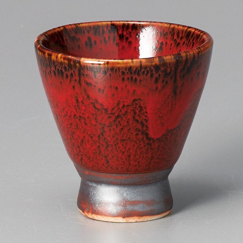 金正陶器 赤柚子ﾐﾆ盃 1個（ご注文単位1個）【直送品】
