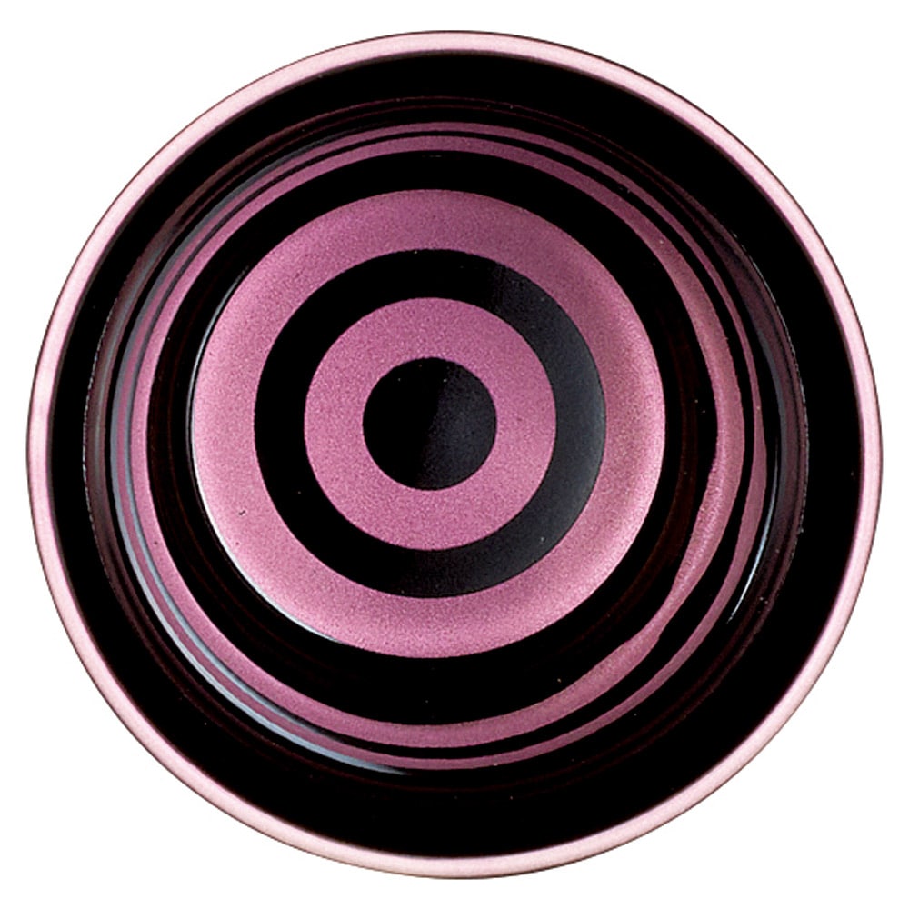 金正陶器 蛇の目ピンク黒艶盃 1個(ご注文単位1個)【直送品】