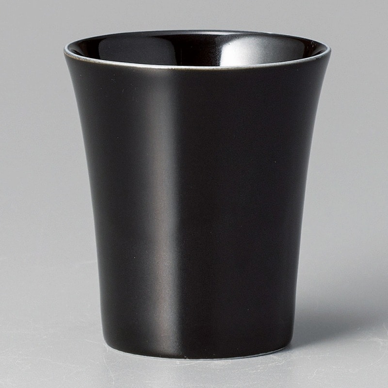 金正陶器 蛇の目ｼﾙﾊﾞｰ黒艶盃 1個（ご注文単位1個）【直送品】